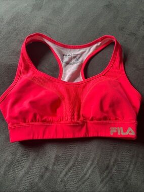 FILA Neon Pink Racerback Sports Bra